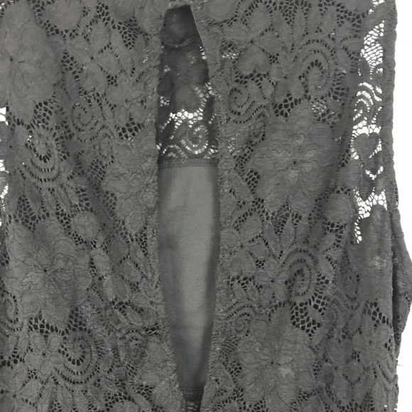 Francesca's Miami Black Lace High Neck Romper - Picture 5 of 8